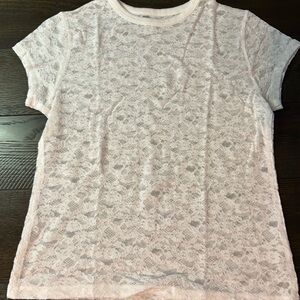 Aerie Lace Short Sleeve Tee - white